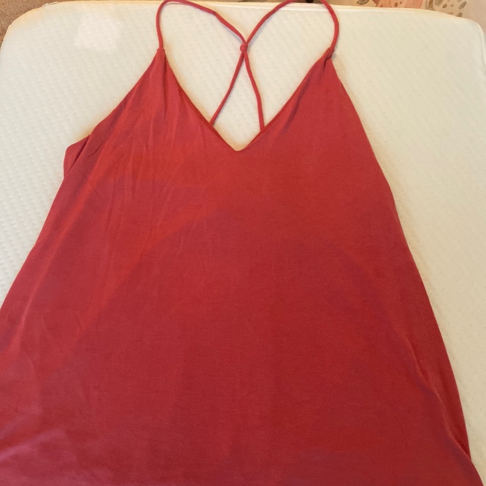 NWT LOFT coral/red cami top. Super cute for summer or layering! Size XS